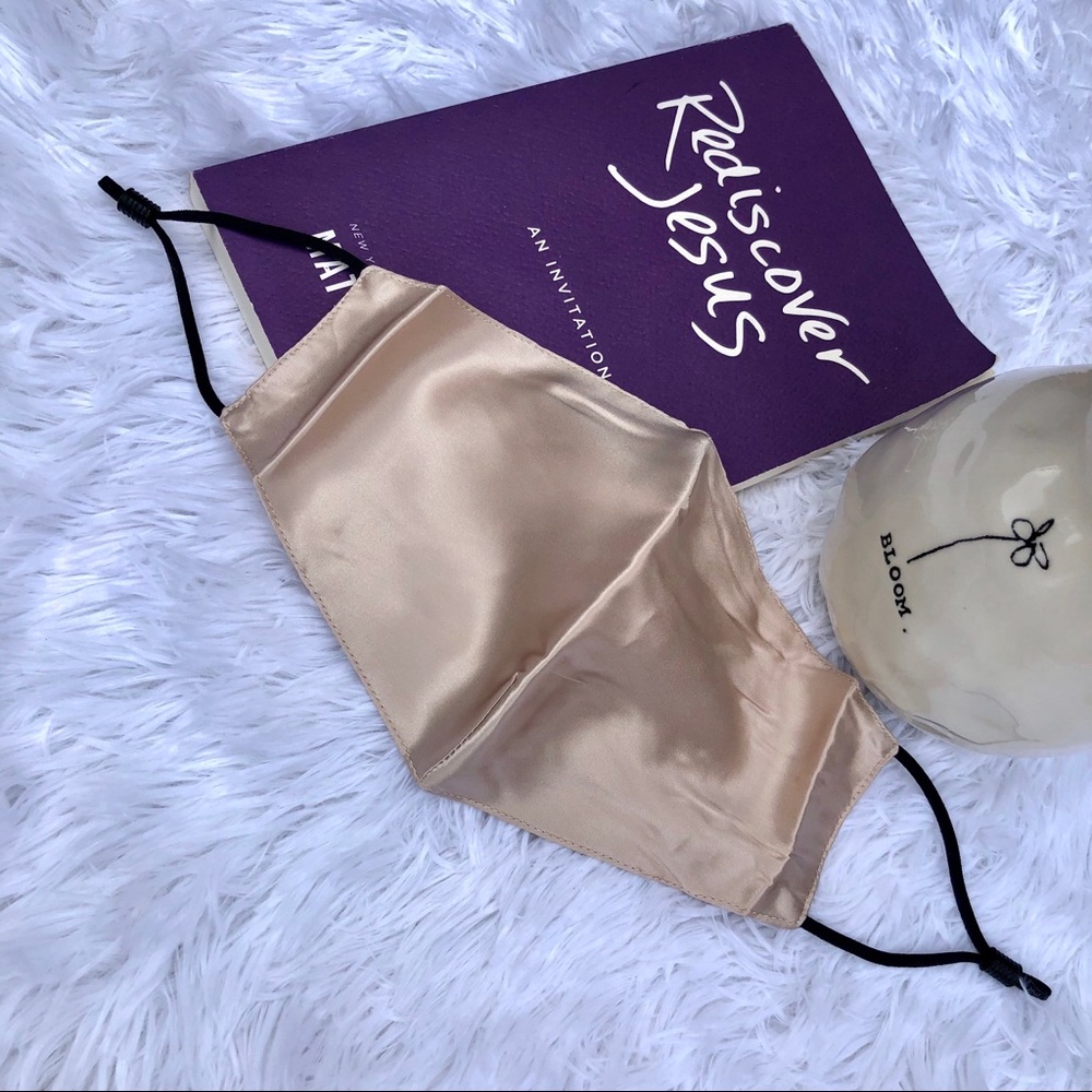 Gold Mulberry Silk Washable face Cover mask